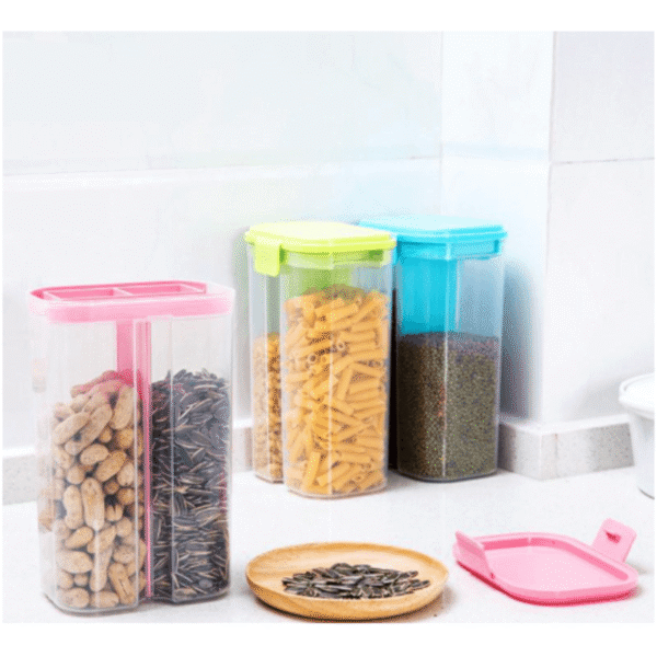 2 Compartment Food Storage Jar