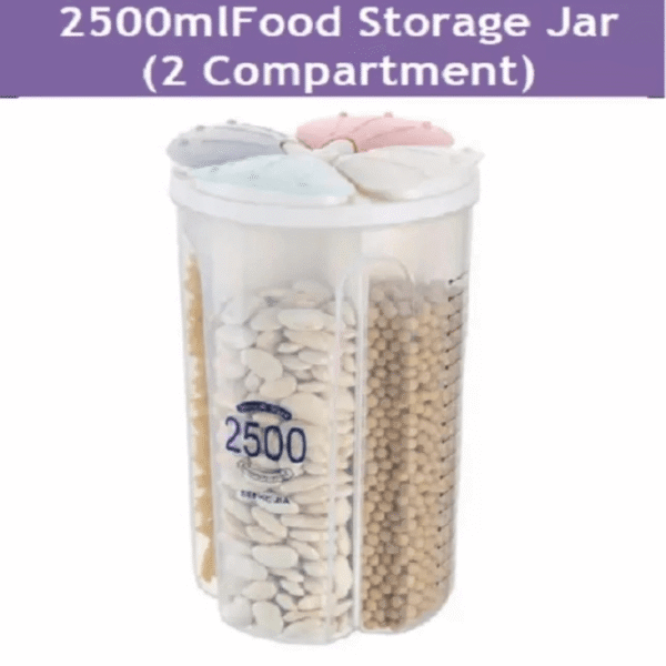 2500ml Food Storage Jar (2 Compartment)