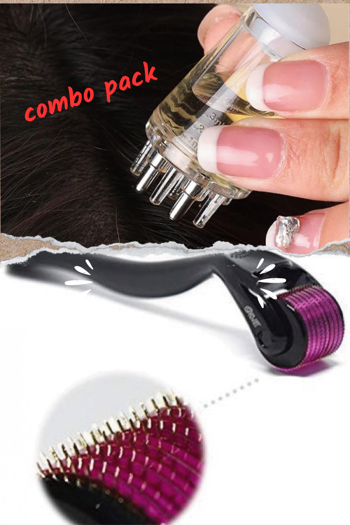 Comb pack Scalp Root Hair Oil Applicator | Derma Roller Long Live pakistan