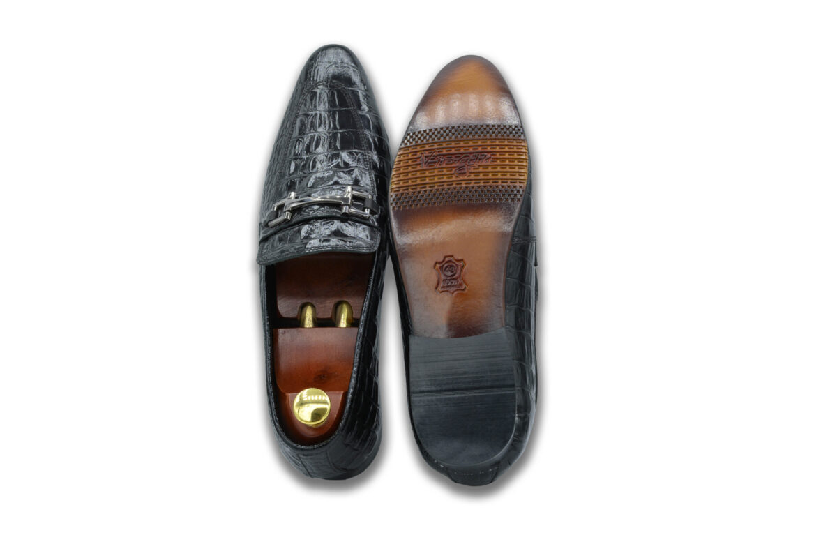 Croc Texture Patent Leather Shoes Long Live pakistan
