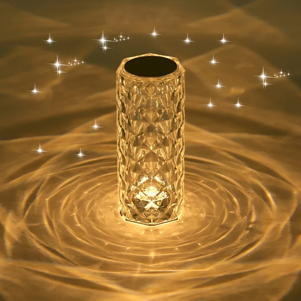 16 Colors Diamond Rose Crystal Lamp Bedside Acrylic Table Lamp | Led Diamond Touch Lamp With Remote Long Live pakistan