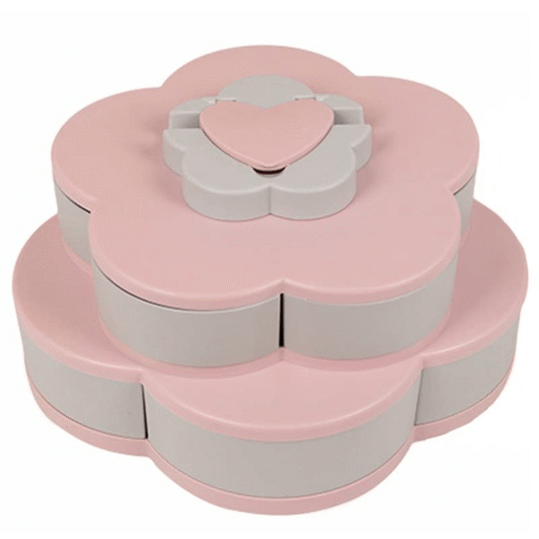 Double-Layer Flower Snacks container with Mobile Holder